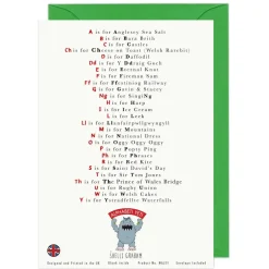 A Very Welsh Alphabet Greeting Card