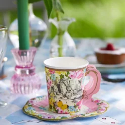 Alice in Wonderland Teacups & Saucer Set - 12 pack