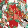 Animal Wreath Lasercut Christmas Card Kraft Box