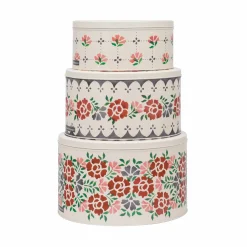 Antique Roses Set of 3 Round Cake Tins