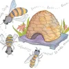 Bees & Hive Framed Print - Limited edition