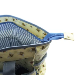 Bees Large Oilskin Pocket Bag