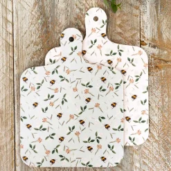 Bees on Duck Egg Mini Chopping Board