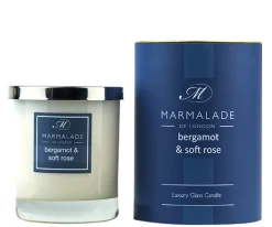 Bergamot & Soft Rose Glass Candle