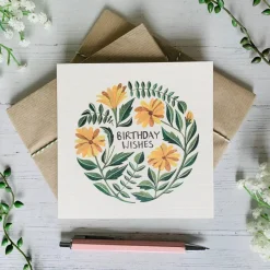 Birthday Wishes Marigolds Greeting Card