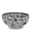 Black Regal Peacock Octagonal Bowl