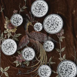 Black Regal Peacock Small Plate 7 in