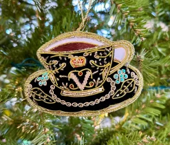 Black Teacup Decoration by Tinker Tailor London