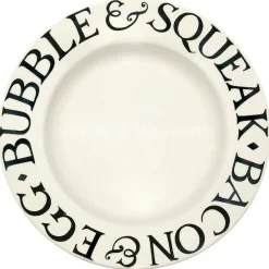 Black Toast Bubble & Squeak 10 1/2 Plate