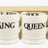 Black Toast King & Queen Set of 2 1/2 Pint Mugs