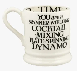 Black Toast King & Queen Set of 2 1/2 Pint Mugs