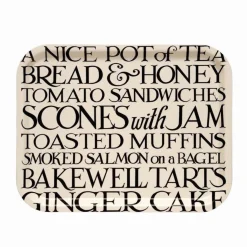 Black Toast Rectangular Birch Tray