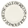 Black Toast Veggies 10 1/2 inch Plate