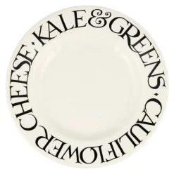 Black Toast Veggies 10 1/2 inch Plate