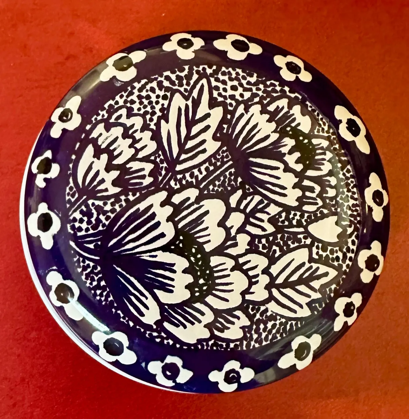 Blue & White Mini Round Tin