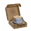 Blue Felicity Breakfast Cup and Saucer 3 PC Boxed Set