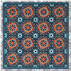 Blue Persian Tiles Greetings Card