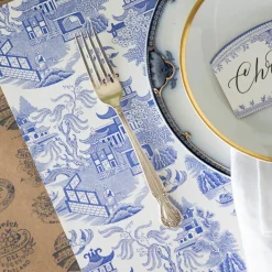 Blue Willow Pad of 18 Paper Placemats