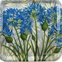 Caroline Cleave Agapanthus Melamine Square Tray
