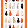 Cats in Waiting Tea Towel