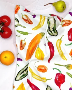 Chili Tea Towel by Corinne Alexander