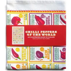 Chilli Peppers of the World Tea Towel by Stuart Gardiner