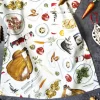 Christmas Dinner Tea Towel by Corinne Alexander