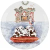 Christmas Eve Dog Bone China 8 inch Plate