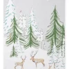 Christmas Stags Scene Tea Towel