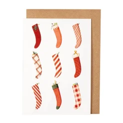 Christmas Stockings Greetings Card