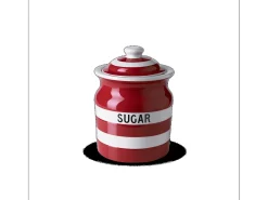 Cornishware Sugar Storage Jar-- Red