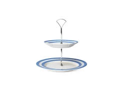 Cornishware Two-Tier Cake Stand