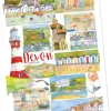 Devon II by Emma Ball Tea Towel