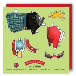 Dress a Highland Cow Christmas Card