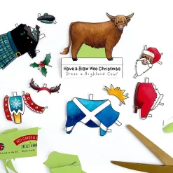 Dress a Highland Cow Christmas Card