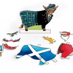 Dress a Highland Cow Christmas Card