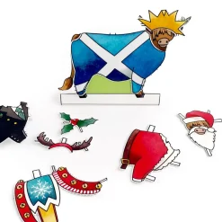 Dress a Highland Cow Christmas Card