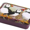 Felted Puffins Mini Slider Tin