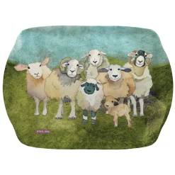 Felted Sheep Melamine Medium Tray
