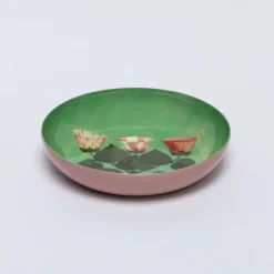 Festival of Flowers Round Enamel Printed Tray