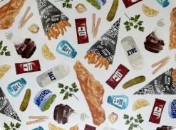 Fish & Chips Placemat by Corinne Alexander