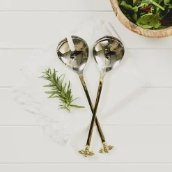 Gold Bee Salad Server Set