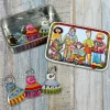 Hats Set of 6 Crochet Markers in a Pocket Tin