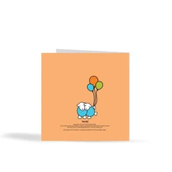 Herdy Birthday Card - Orange