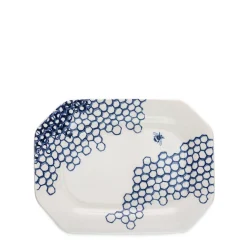 Ink Blue Pollen Small Rectangular Platter