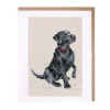 'Jack' Black Labrador Greetings Card