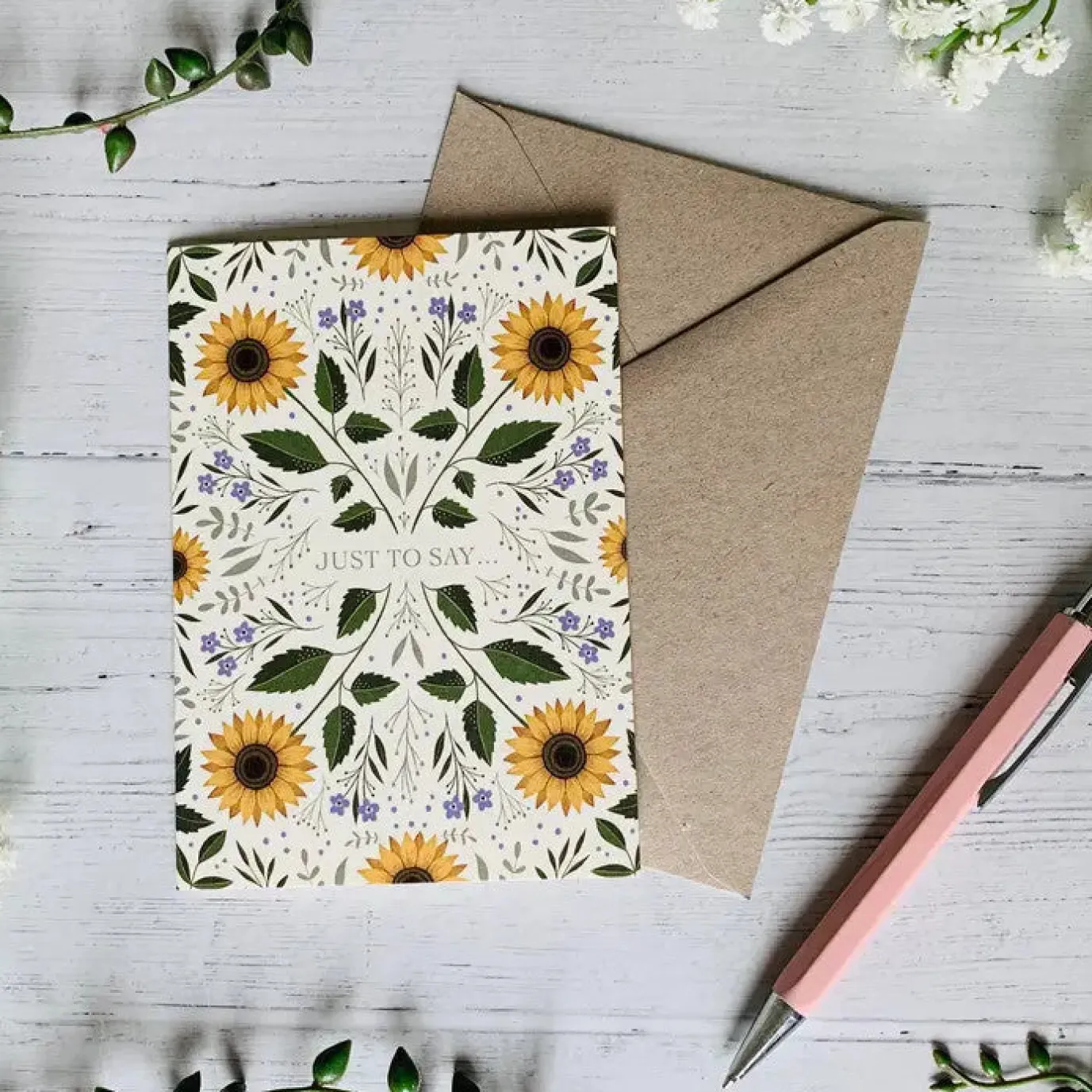 Just to Say Greetings Card