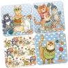 Kittens in Mittens Coasters- Set of 4