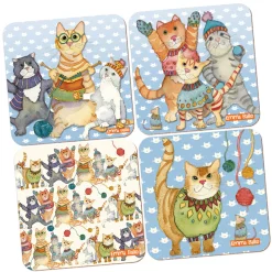 Kittens in Mittens Coasters- Set of 4