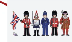 London Figures Tea Towel